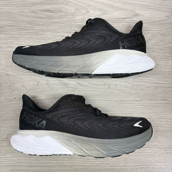 Hoka One One Arahi 6 Running Shoes Womens Sz 7 B Black Gray Athletic Sneakers LN - Picture 5 of 14